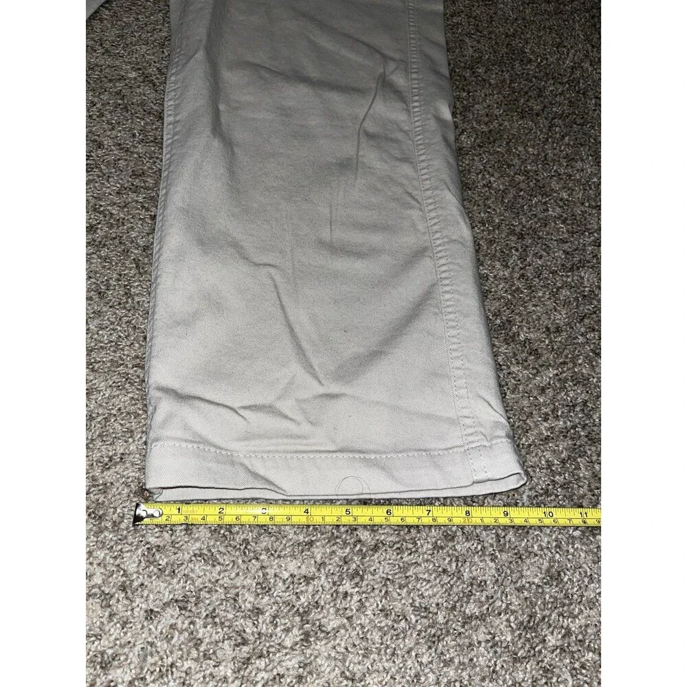 Lands End Khaki Cargo Jeans 40x32